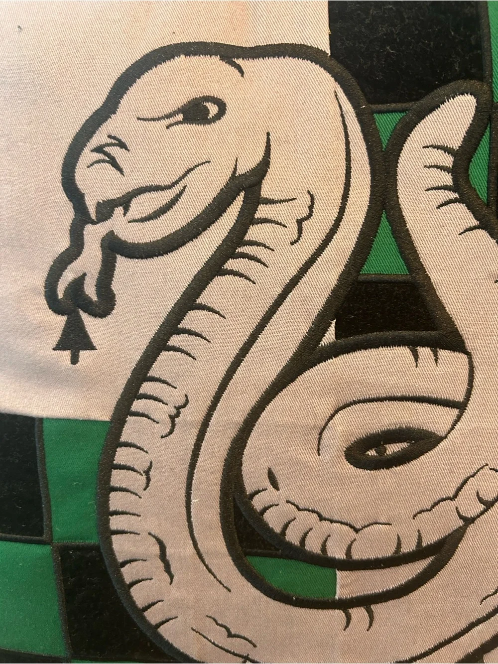 Wizarding world of Harry Potter Slytherin Accent Pillow very slight wear GUC